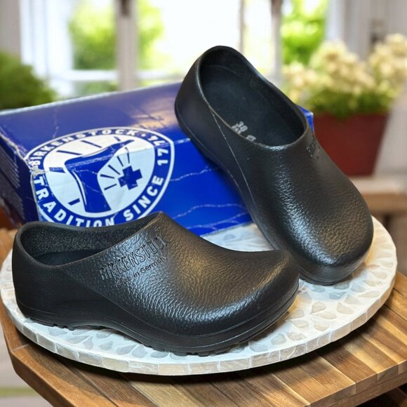 Birkenstock Profi-Birki Black Clogs Size 38 EU 7-7.5 US Slip Resistant Work Shoe - Picture 4 of 10